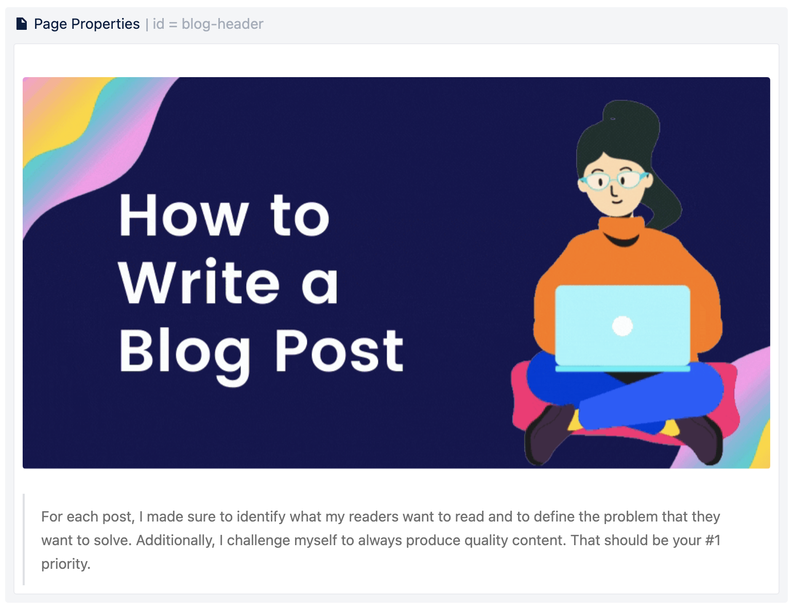 create blog post